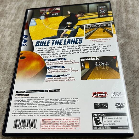 Brunswick Pro Bowling for Playstation 2 Complete in Box - Picture 2 of 5